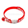 Mascota caricatura color hueso pequeño anillo de cuello decoración gato perro collar anti-pérdida accesorios de tracción para exteriores Venta al por mayor