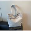 Nueva Bolsa de Lona Versátil Transfronteriza para Mujer, Bolso Tote de Hombro de Gran Capacidad, Bolso de Mano para Estudiante Universitario, Bolso Nicho