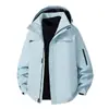 Traje de Montañismo para Exteriores de Dos Piezas, Mismo Estilo que la Marca Luo, Tres en Uno Desmontable, Cortavientos, Cálido, Impermeable y Transpirable para Hombres y Mujeres, Adecuado para Ir a Xizang