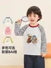 Ropa infantil Kaka Panda, camiseta de manga larga de algodón puro para niñas, top de otoño para niños, moda de otoño para bebé
