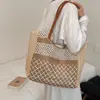 Bolsa de Tecido Transfronteiriça 2026 Nova Moda Tendência para Férias na Praia, Uso Diário Casual, Bolsa Feminina Versátil de Grande Capacidade