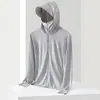 Ropa de Protección Solar para Hombres y Mujeres Verano Ligera Seda de Hielo Refrescante Transpirable Ropa para la Piel de Hombre Ropa de Protección Solar para Pesca Ropa de Aire Acondicionado