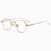 M5-Mod07 Montura de Gafas Retro de Titanio Puro Redonda Artística para Rostro Pequeño Montura Pequeña para Miopía Se Puede Adaptar con Lentes de Prescripción