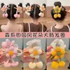 Goma de pelo estilo pastoral boscoso para mujer, linda liga floral infantil para el cabello, banda elástica de alta elasticidad para moños y coletas