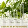 Botella de Vidrio Forma de Bombilla Pequeña de 2 ml Botella Vacía Desechable de 1.5 ml Botella Dispensadora de Aceite Desmaquillante Botella Transparente con Tapa Peel-off para Sérum