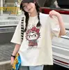 Venta al por mayor transfronteriza de ropa para niñas, camisetas de verano de manga corta, nuevo estilo 2026, tops de algodón modernos con dibujos animados para niños mayores