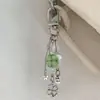 Lanyard Acumulable de Trébol de Cuatro Hojas de la Suerte, Cuentas Hechas a Mano, Funda para Teléfono Celular Casera con Corazón Girly, Colgante para Bolsa de Cámara, Colgante