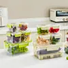 Caixa Plástica Transparente Selada para Armazenamento de Grãos Domésticos, Lanches e Produtos Secos para Cozinha, Caixa Organizadora