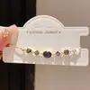 Pulseira Extensível Oval em Forma de Flor de Zircônia e Diamante, Toque de Luxo Leve e Sofisticado, Joia de Moda Exquisita Personalizada para Mulheres