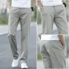 Pantalones casuales de alta gama para hombre italianos, corte recto y holgado, nuevo estilo verano 2026, pantalones largos versátiles de color liso para negocios