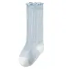 2026 Calcetines de Algodón Finos de Verano para Bebé Recién Nacido Malla Transpirable Puño Suelto Calcetines de Caña Media para Niños Que No Aprietan las Piernas