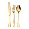 Juego de cuchillo para carne, tenedor y cuchara acero inoxidable directo de fábrica 1010 oro tres piezas vajilla occidental explosiones transfronterizas