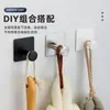 Ganchos Adhesivos para Cocina y Baño, Montaje en Pared Detrás de Puertas, Ganchos de Acero Inoxidable de Alta Resistencia, Ganchos para Cocina y Baño