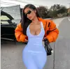 Ropa de Mujer Europea y Americana 2021 Amazon Camisola de Mujer Primavera y Verano Escote en V Profundo Ajustado Sexy Vestido Largo 18