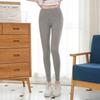 Leggings de Modal Feminino Primavera e Outono Roupa Externa Calças Cropped Finas azul marinho para meninas cheinhas plus size Calças de Cintura Alta Slim-fit