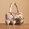 Pintado à mão Jingui Luna Kung Fu Tea Set Travel Pack Express Cup Cerâmica High-end Household Tea Set Um Pote Duas xícaras