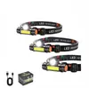 Lanterna de Cabeça LED Multifuncional Forte Magnética Reparo Corrida Selvagem Ciclismo Noturno Acampamento Luz Forte Lanterna Lanterna de Cabeça Recarregável por USB