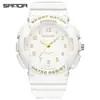 Sanda Novo Versão Coreana Relógio Luminoso Masculino e Feminino Personalizado Mostrador Tridimensional Impermeável Relógio de Quartzo Relógio para Provas Casual
