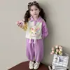 Conjunto deportivo para niña primavera y otoño 2026 nuevo modelo sudadera infantil con cuello conjunto de otoño para bebé dopamina conjunto de dos piezas