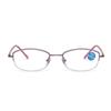 Gafas de lectura de media montura con filtro de luz azul para mujer, para mediana edad y personas mayores, no fatigan la vista, protección ocular, gafas con diseño de flores, gafas ligeras para ancianos