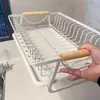 Escurridor de platos de cocina, organizador de tazones y platos, estante de almacenamiento para palillos y tazas, escurridor, cesta de almacenamiento, soporte de exhibición para el hogar