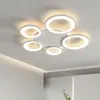 Luminária de teto LED para sala de estar transfronteiriça, estilo nórdico 2023, nova luminária para quarto de celebridade da internet, estilo creme, moderno e simples, para quarto