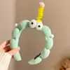 Linda Diadema de Peluche de Pequeño Monstruo para Mujer, Banda para el Cabello para Lavarse la Cara y Atarse el Pelo, Hermosa Diadema para Frente Alta, Pinza para el Pelo Versátil, Accesorio para el Cabello para el Pelo de Niñas