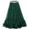 Design de balanço oversized saia de malha da moda renda de cogumelo doce saia de tule de balanço grande linha A 8023