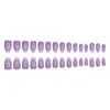 Unhas Postiças Cor Sólida Olho de Gato, Pontas de Unha Médio-Curtas em Formato Amêndoa, Pontas de Unha Pré-Fabricadas Olho de Gato com Glitter, Adesivos de Unha Postiça, Transfronteiriço