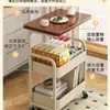 Estantería de Almacenamiento con Carrito Pequeño Usada, Organizador Plegable para Snacks, Mesita de Noche, Mesa Lateral para Sofá Venta al por Mayor