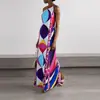 Sitio Web Independiente de Comercio Exterior Transfronterizo Europeo y Americano Ropa de Mujer Verano 2026 Nuevo Vestido Casual de Estilo Intelectual con Cuello Halter Estampado