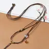 Cordón de collar tejido para mujer colgante de Buda de jade Hetian cordón colgante cordón de cuero cordón para colgante de clavícula de jade cordón tejido a mano venta al por mayor