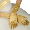 Bolsa Guante Multicolor de Satén Elástico Negro Guantes de Dedo para Cena Vestido de Novia Boda Fiesta de Boda Guantes Largos