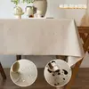 Toalha de Mesa de Luxo Leve Impermeável à Prova de Óleo Sem Lavar Alta Qualidade Americana Cor Sólida Algodão Linho Sintético Retangular Mesa de Jantar Mesa de Centro Tecido para Toalha de Mesa