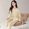 Pijamas de comercio exterior para niñas primavera y otoño manga larga variedad de opcionales cuello redondo talla grande sentido de alta gama se pueden usar fuera de casa traje de ropa para el hogar