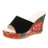 Novedad 2023 Ropa de Abrigo Sandalias de Plataforma de Cuña con Punta Abierta para Mujer Talla Grande Sexy Coloridas Zapatillas que Aumentan la Altura