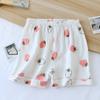 Pantalones Cortos de Pijama de Verano para Mujer Algodón Puro Gasa Burbuja Crepé Casual Algodón Delgado Talla Grande Pantalones de Casa Fábrica Cabello Liso