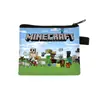 Porta-moedas Infantil Minecraft, Bolsa de Armazenamento de Lona de Poliéster com Desenho Animado para Aluno do Ensino Fundamental, Bolsa de Fone de Ouvido da Moda Tendência, Portátil
