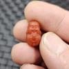 Ágata vermelha do sul com furo passante Jade Buda contas soltas Calcedônia vermelha Buda tridimensional luz pulseira colar joias com contas Buda acessórios de joias contas