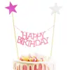 Nueva Versión de Decoración de Pastel de Cumpleaños Bandera Decorativa para Pastel Feliz Cumpleaños Bandera Colgante Celebración de Fiesta