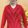 Otoño 2024 Nueva Moda Suelta Perforación Caliente Cuello Redondo Elegante Reductor de Edad Manga Larga Sudadera para Madre de Mediana Edad y Anciana