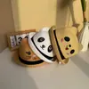 Sombreros de paja para niños al por mayor, sombreros redondos con ala de oso guiñando súper lindos para niños y niñas, sombreros de sol de verano para exteriores