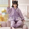 Pijama para Niños 2026 Nuevo Estilo Otoño e Invierno Coral Fleece para Niñas Forro Polar para Niñas Ropa de Dormir de Franela de Invierno para Niños Grandes