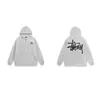 Sudadera con cremallera estilo europeo y americano transfronteriza con estampado de letras, número 8 negro, sudadera con cremallera casual unisex Stu