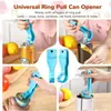 Abrebotellas Multifuncional para Cocina Abrelatas de Anilla Abrelatas Tipo Gancho 2 en 1 Abretapas
