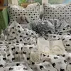 Juego de Ropa de Cama de Encaje Crema Estilo Japonés 2026 para Niñas, Sábana y Funda de Edredón Estilo Coreano, Juego de Tres Piezas para Dormitorio