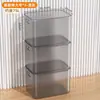 Caja de almacenamiento transparente para el hogar, caja de plástico para guardar juguetes y snacks, tamaño grande, engrosada, organizador de ropa para armario, cesta de almacenamiento