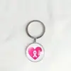 Llavero Colgante de Gema del Tiempo Cinta Rosa Transfronterizo Regalo Pequeño Creativo Anillo de Metal para Llaves