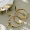 Conjunto de Pulseiras Geométricas de Aço Inoxidável com Zircônia 5A, Personalizado, Simples, Alta Qualidade, Estilo Europeu e Americano, Banhado a Ouro 18K Real