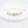 Pulseira de Flores Secas Gipsofila Real Cápsula do Tempo DIY Tecida à Mão Flor Seca Cerâmica Pulseira Flor Eterna Espécime
